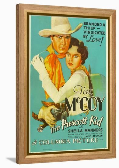 THE PRESCOTT KID, from left: Tim McCoy, Sheila Mannors (aka Sheila Bromley), 1934.-null-Framed Stretched Canvas