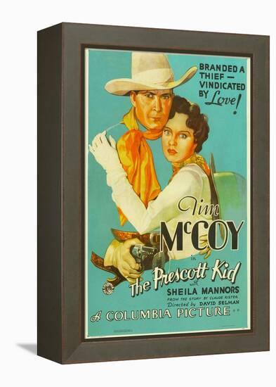 THE PRESCOTT KID, from left: Tim McCoy, Sheila Mannors (aka Sheila Bromley), 1934.-null-Framed Stretched Canvas