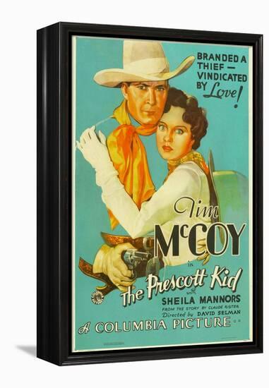 THE PRESCOTT KID, from left: Tim McCoy, Sheila Mannors (aka Sheila Bromley), 1934.-null-Framed Stretched Canvas