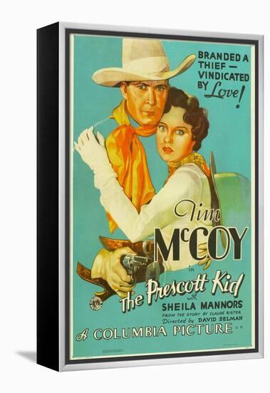 THE PRESCOTT KID, from left: Tim McCoy, Sheila Mannors (aka Sheila Bromley), 1934.-null-Framed Stretched Canvas