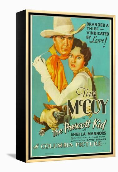 THE PRESCOTT KID, from left: Tim McCoy, Sheila Mannors (aka Sheila Bromley), 1934.-null-Framed Stretched Canvas