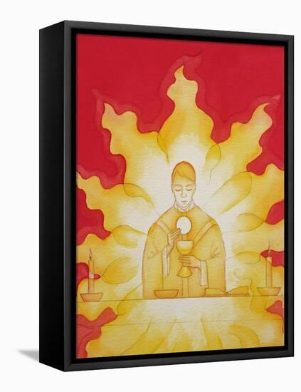 The Presence of Jesus Christ in the Holy Eucharist Is Like a Consuming Fire, 2003-Elizabeth Wang-Framed Premier Image Canvas