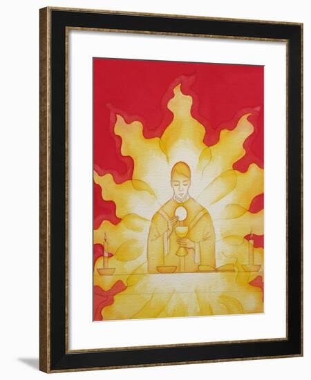 The Presence of Jesus Christ in the Holy Eucharist Is Like a Consuming Fire, 2003-Elizabeth Wang-Framed Giclee Print