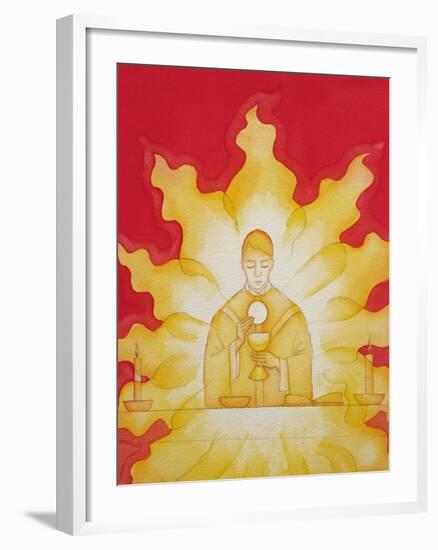 The Presence of Jesus Christ in the Holy Eucharist Is Like a Consuming Fire, 2003-Elizabeth Wang-Framed Giclee Print