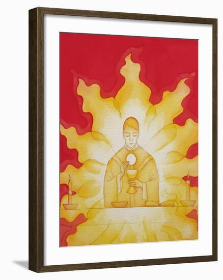 The Presence of Jesus Christ in the Holy Eucharist Is Like a Consuming Fire, 2003-Elizabeth Wang-Framed Giclee Print