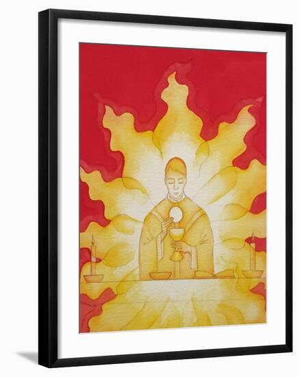 The Presence of Jesus Christ in the Holy Eucharist Is Like a Consuming Fire, 2003-Elizabeth Wang-Framed Giclee Print