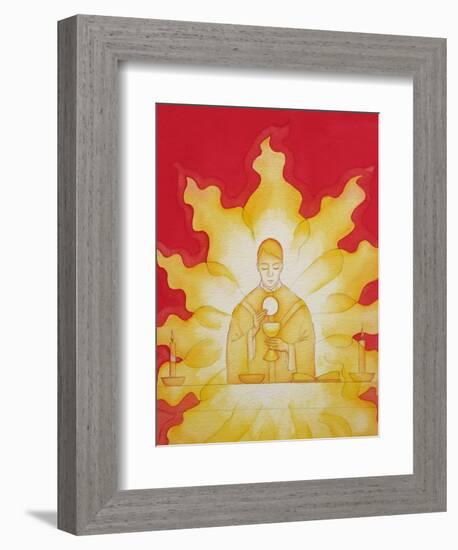 The Presence of Jesus Christ in the Holy Eucharist Is Like a Consuming Fire, 2003-Elizabeth Wang-Framed Giclee Print