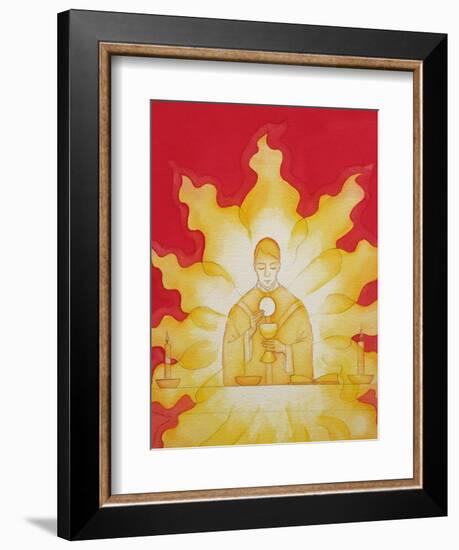 The Presence of Jesus Christ in the Holy Eucharist Is Like a Consuming Fire, 2003-Elizabeth Wang-Framed Giclee Print