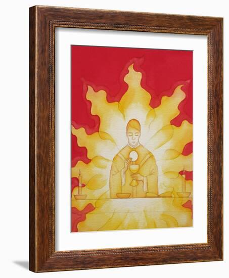 The Presence of Jesus Christ in the Holy Eucharist Is Like a Consuming Fire, 2003-Elizabeth Wang-Framed Giclee Print