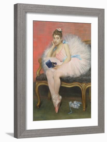 The Present, 1890 (Pastel)-Pierre Carrier-belleuse-Framed Giclee Print