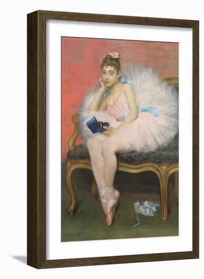 The Present, 1890 (Pastel)-Pierre Carrier-belleuse-Framed Giclee Print