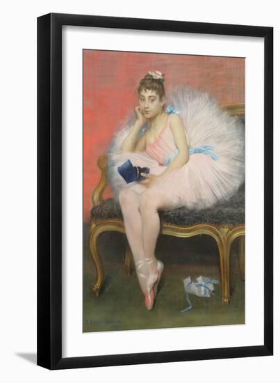 The Present, 1890 (Pastel)-Pierre Carrier-belleuse-Framed Giclee Print