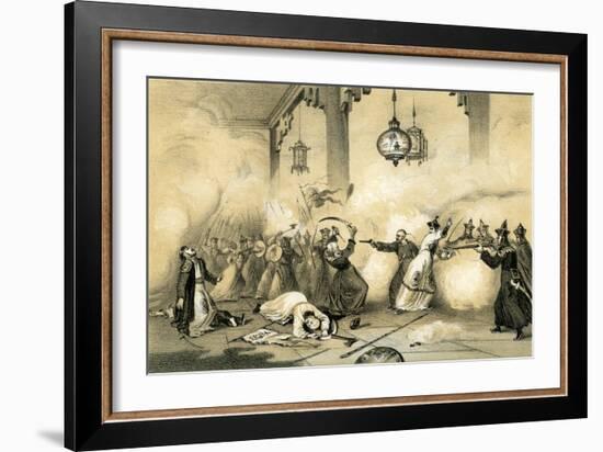 The Present Emperor of China When a Young Man, Saving His Father's Life..., C1796-1804-JW Giles-Framed Giclee Print