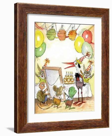 The Present - Turtle-Valeri Gorbachev-Framed Giclee Print