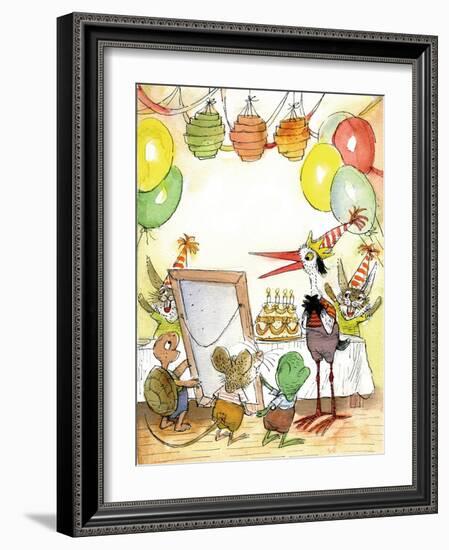 The Present - Turtle-Valeri Gorbachev-Framed Giclee Print