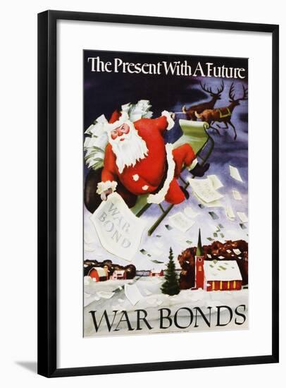 The Present with a Future War Bonds Poster-Adolf Dehn-Framed Giclee Print