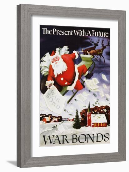 The Present with a Future War Bonds Poster-Adolf Dehn-Framed Giclee Print