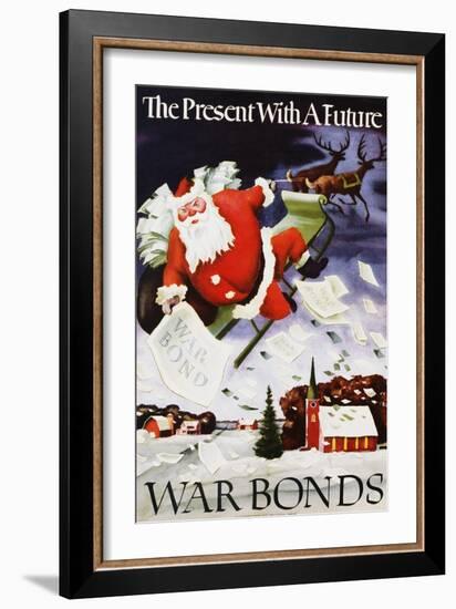 The Present with a Future War Bonds Poster-Adolf Dehn-Framed Giclee Print