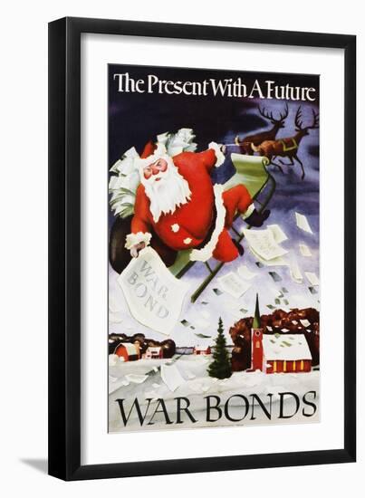 The Present with a Future War Bonds Poster-Adolf Dehn-Framed Giclee Print