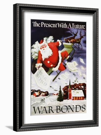 The Present with a Future War Bonds Poster-Adolf Dehn-Framed Giclee Print