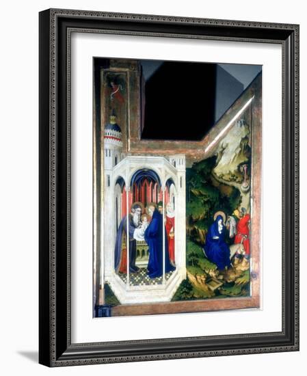 The Presentation at the Temple and the Flight into Egypt, 1394-1399-Melchior Broederlam-Framed Giclee Print