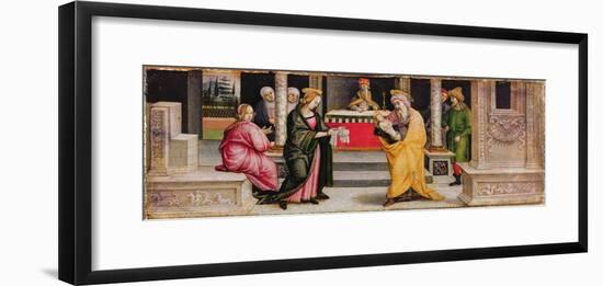 The Presentation in the Temple, C.1510-Pietro Perugino-Framed Giclee Print