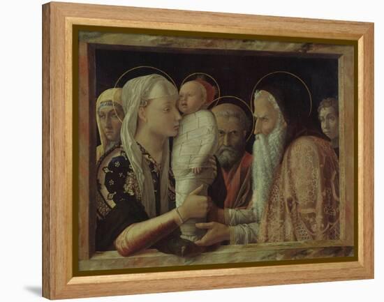 The Presentation in the Temple, Ca 1465-Andrea Mantegna-Framed Premier Image Canvas