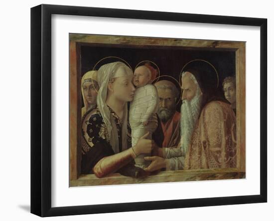 The Presentation in the Temple, Ca 1465-Andrea Mantegna-Framed Giclee Print