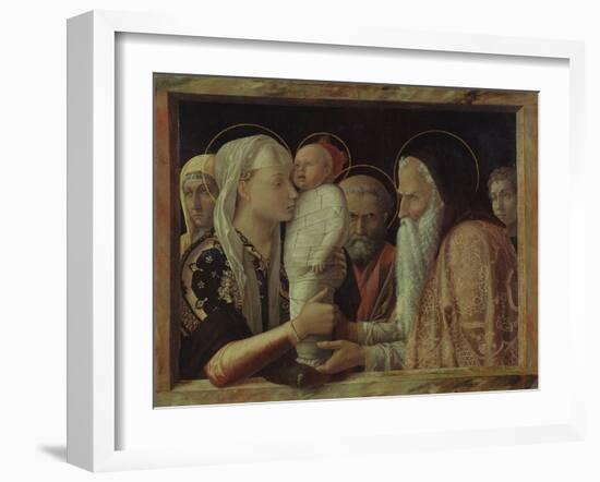 The Presentation in the Temple, Ca 1465-Andrea Mantegna-Framed Giclee Print