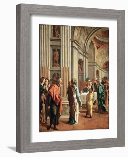 The Presentation in the Temple - Jan Van Scorel (1495-1562). Oil on Wood, Ca 1530-1536. Dimension :-Jan van Scorel-Framed Giclee Print