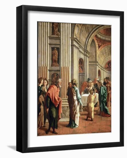 The Presentation in the Temple - Jan Van Scorel (1495-1562). Oil on Wood, Ca 1530-1536. Dimension :-Jan van Scorel-Framed Giclee Print