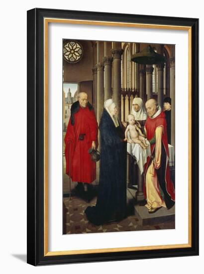 The Presentation in the Temple, Right Wing of Triptych: Adoration of the Magi, 1479-80-Hans Memling-Framed Giclee Print