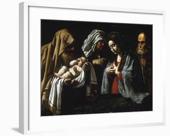 The Presentation in the Temple-Caravaggio-Framed Giclee Print