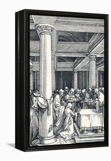 The Presentation of Christ in the Temple, 1506-Albrecht Dürer-Framed Premier Image Canvas