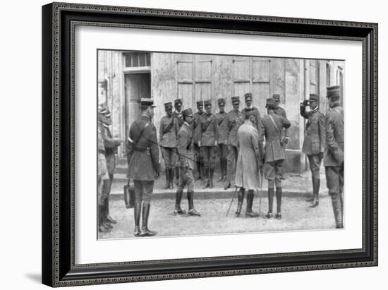 The Presentation of General Franchet D'Esperey to an Italian Envoy to France, Champagne-null-Framed Giclee Print