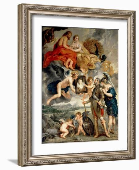 The Presentation of Her Portrait to Henry IV-Peter Paul Rubens-Framed Giclee Print