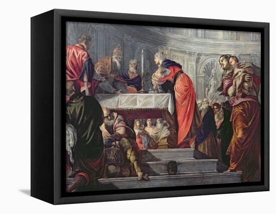 The Presentation of Jesus in the Temple-Jacopo Robusti Tintoretto-Framed Premier Image Canvas
