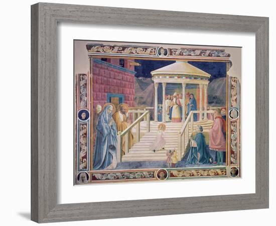 The Presentation of the Blessed Virgin Mary in the Temple, 1433-34-Paolo Uccello-Framed Giclee Print