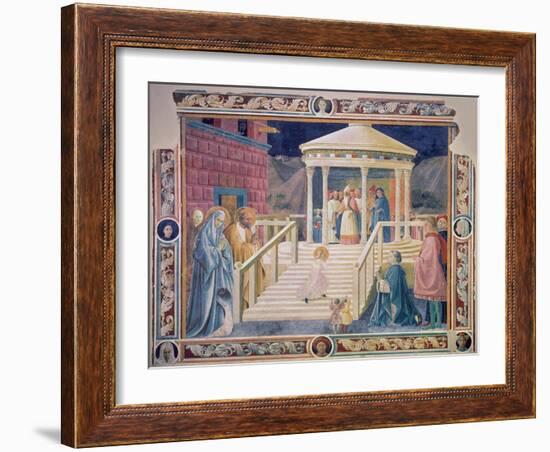 The Presentation of the Blessed Virgin Mary in the Temple, 1433-34-Paolo Uccello-Framed Giclee Print