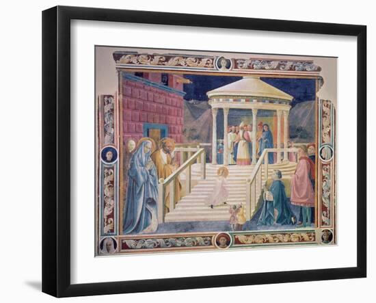 The Presentation of the Blessed Virgin Mary in the Temple, 1433-34-Paolo Uccello-Framed Giclee Print