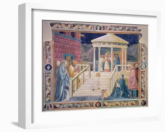 The Presentation of the Blessed Virgin Mary in the Temple, 1433-34-Paolo Uccello-Framed Giclee Print