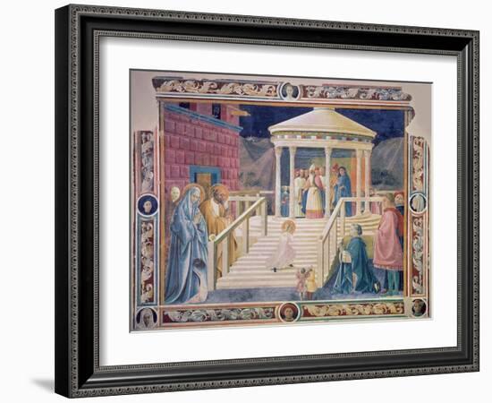 The Presentation of the Blessed Virgin Mary in the Temple, 1433-34-Paolo Uccello-Framed Giclee Print