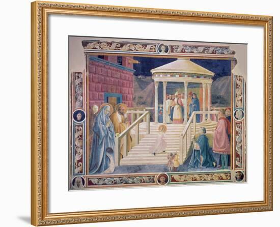 The Presentation of the Blessed Virgin Mary in the Temple, 1433-34-Paolo Uccello-Framed Giclee Print