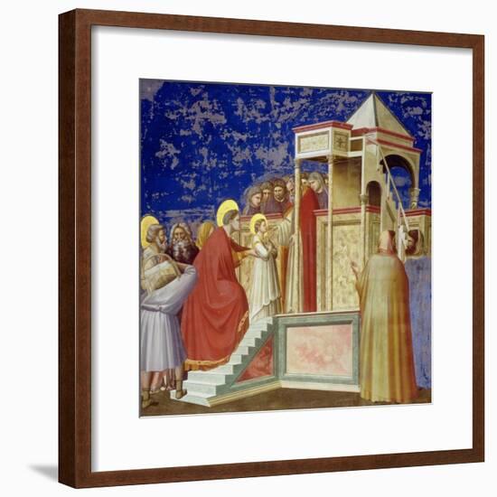 The Presentation of the Virgin at the Temple, circa 1305-Giotto di Bondone-Framed Giclee Print