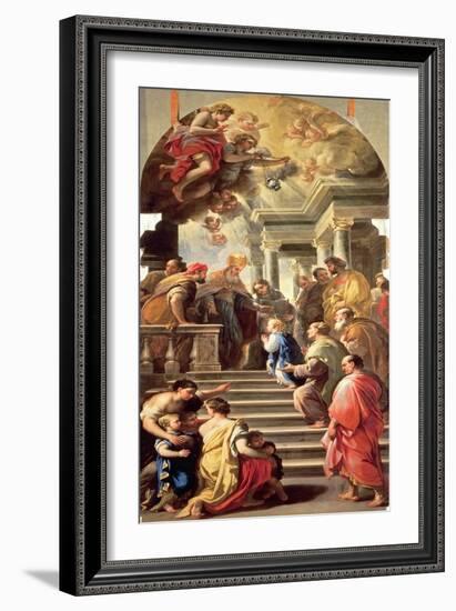 The Presentation of the Virgin at the Temple-Luca Giordano-Framed Giclee Print