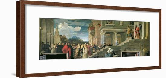 The Presentation of the Virgin in the Temple, 1534-38-Titian (Tiziano Vecelli)-Framed Giclee Print