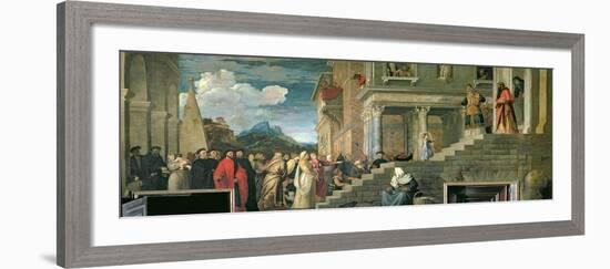 The Presentation of the Virgin in the Temple, 1534-38-Titian (Tiziano Vecelli)-Framed Giclee Print