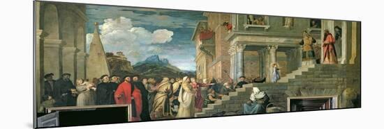 The Presentation of the Virgin in the Temple, 1534-38-Titian (Tiziano Vecelli)-Mounted Giclee Print