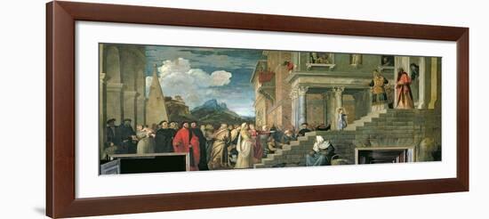 The Presentation of the Virgin in the Temple, 1534-38-Titian (Tiziano Vecelli)-Framed Giclee Print