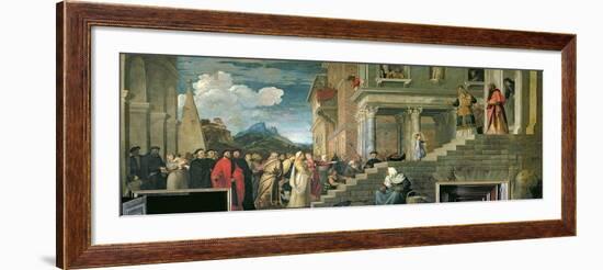 The Presentation of the Virgin in the Temple, 1534-38-Titian (Tiziano Vecelli)-Framed Giclee Print